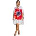 Women's Clothing Casual Fashion Printed Shirt Cardigan Short Dress_ecoleips.com