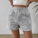 Women's Clothing New Fashion Texture Jacquard Retro High Waist Straight Shorts_ecoleips.com