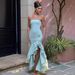 Women's Clothing Elegant Tube Top Slit Fashion Slim Backless Hip Long Dress_ecoleips.com