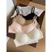 girl Seamless Underwear Women Small Chest Push Up Summer Thin No Steel Ring Plaid Breathable Girl Lace Bra Cover_ecoleips.com