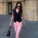 Black V Neck Small Suit Vest Sleeveless Waistcoat Top for Women Retro Short Layered Fashionable Vest_ecoleips.com