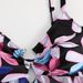 Plus Size Sheer Mesh Bikini Set – Floral Print Tankini Swimwear For Women, Adjustable Straps & Supportive Padding (Orange/Blue, 0XL-4XL)_ecoleips.com