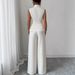 Spring Elegant Style Solid Color Commuter Vest Business Daily Straight Pants Set_ecoleips.com