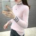 Women's Faux Mink Knit Sweater - Soft Winter Pullover With Semi-High Neck, Elegant Casual Long Sleeve Top For Office & Daily Wear_ecoleips.com