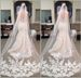 Women's Clothing Romantic Lace Appliqué Soft Tulle Bridal Veil 3 Meters Long Extra Long White Women's Wedding Party Wear_ecoleips.com