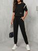 Spot Goods Women's Spring/Summer Short Sleeved Two Piece Set Fashion Trendy Casual Outfit_ecoleips.com