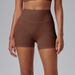 vvcx 2025s Brushed Naked Feel Yoga Three-Quarter Quick-Dry Tight Sports Shorts Women Butt-Lifting Running Training Fitness Pants_ecoleips.com