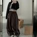 New Style Personality Trend Drawstring On Both Sides Leisure Elastic Waist Multi Color Trousers_ecoleips.com