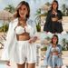 Women's Clothing Fashion Sun Protection Cardigan Beach Cover Up Set Spring/Autumn Summer Winter_ecoleips.com
