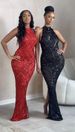 Women's Clothing Fashion New Products Temperament Celebrity Diamond Studded Slim Evening Dress Long Dress Women's Clothing_ecoleips.com