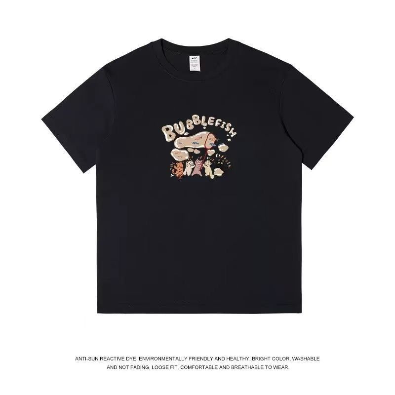 women's High-quality Round-neck Pullover Short-sleeved T-shirt_ecoleips.com