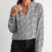 Elegant V-Neck Long Sleeve Blouse for Women Stylish Polyester Office Casual Shirt Comfortable Fall Winter Top_ecoleips.com