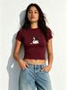 Women's Slim Cropped T-Shirt With "Dr." Print, Casual Short Sleeve Crew Neck Top_ecoleips.com