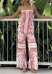 Women's Clothing New Summer Women's Loose High Waist Printed Casual Trousers Suspenders Suit_ecoleips.com