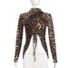 Aria Basics Aria Basics 51445 Nazada Hot Girl European And American Cross-Border Leopard Print Women's Drawstring Cropped Versatile_ecoleips.com