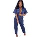 Women's High Waist Loose Fitting Jumpsuit With Pockets Autumn/Winter Fashion Leg Lengthening Slimming Cargo Pants Independent Website Exclusive_ecoleips.com