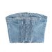 Women's Clothing Women's Sexy Bandeau Corset Top Denim Tight Short Street Style Hot Girl Fashion For Formal & Casual_ecoleips.com