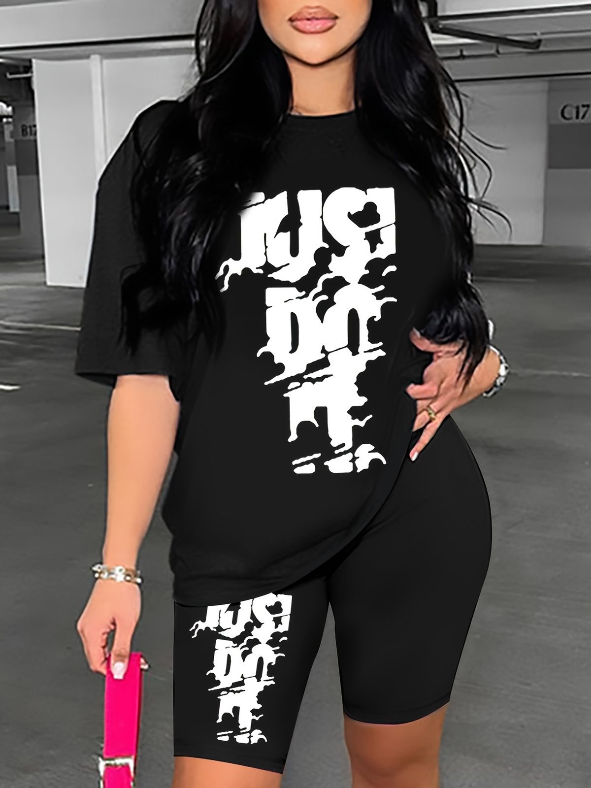 Women's Printed Fashion Two-Piece Set Casual Comfortable Polyester Pants Combo_ecoleips.com