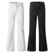11KN American Style Slightly Flared Jeans For Women Simple Cleanfit Slimming Loose Stack Casual Slim Fit Long Pants_ecoleips.com