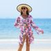 Women's Clothing Fashion Multi Color Printed Bikini Women's Swimsuit Bikini Mesh Three Piece Women's Swimsuit_ecoleips.com