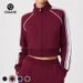 Women's American Style Sports Jacket Long Sleeve Yoga Wear Outdoor Fitness Running Autumn Winter Caijue Short_ecoleips.com