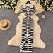 Women's Clothing Retro Celebrity Contrast Color Lapel Single Breasted Start Striped Knitted Dress Female Slim Long Skirt_ecoleips.com