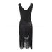 Women's Clothing Sequined Tassel Dress Beaded Tassel Dress Banquet Ball Party Mini Dress_ecoleips.com
