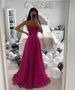 Elegant Gold Foil Strap Maxi Dress For Women - Flowy A-Line Party Dress With Comfortable TR Fabric, S/M/L/XL_ecoleips.com