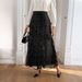 Women's Clothing Elegant Lace Trimmed Bodycon Maxi Skirt For Women Half-Length Autumn/Winter Fashion_ecoleips.com