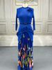 Women's Clothing Plus Size Women's Pleated Dress Summer Style Sophisticated Slightly Plump Mature Waist Cinching Printed Skirt_ecoleips.com