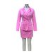 FD430 2025 Autumn And Winter New Women's Fashion Long Sleeve Suit With Skirt Two-Piece Set_ecoleips.com