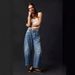 Women's Clothing Spring Casual Loose Mid Waist Tube Shaped Women's Jeans_ecoleips.com