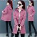 "Slim-Fit Mid-Length Puffer Jacket For Women – Lightweight Down Alternative, Waist-Defining Winter Coat"_ecoleips.com