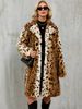 Luxury Faux Fur Coat – Oversized Long Women’s Jacket With Leopard Print, Vegan & Ethical Fashion_ecoleips.com