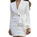Women's Clothing 2026 New Style Lapel Wooden Trim Ear Decoration Elegant Suit Dress For Women_ecoleips.com