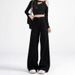 Black Wide-leg Jeans For Women, 2025 New Plus-size High-waisted, Loose-fitting, Slimming, Straight-leg, Flared,_ecoleips.com
