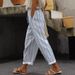Women's Clothing Large Size Women's 3d Digital Printing Simple Curled Casual Pants Printable_ecoleips.com