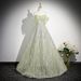 Women's Clothing Elegant Off-Shoulder Ball Gown Dress A-Line Princess Sleeve Formal Evening Dress For Birthday, Banquet Performance (Green, XS-XXL)_ecoleips.com