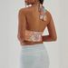 2025 Elegant And Sexy Floral Print Bohemian Twist Decorated Deep V-Neck Short Tank Top_ecoleips.com