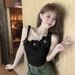Sexy Chic Slimming Camisole For Women Summer New Vintage 3D Floral Off-Shoulder Short Top Ins_ecoleips.com