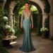 European American Foreign Trade Cross-border Slit Dress, Elegant And Dignified Host Evening Gown, Ball Gown_ecoleips.com