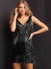K Low-cut V-neck Sexy Deep Plunge Sleeveless Pencil Skirt Midi Skirt Fringe Skirt_ecoleips.com