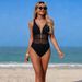 Sexy Solid Color Mesh One Piece Swimsuit 2026 Hot Selling European & American Style for Foreign Trade Bikini_ecoleips.com