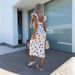 European And American 2025 Summer New Elegant Design French Floral Strap Split Dress_ecoleips.com