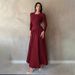 Women's Clothing Fashionable And Elegant Elegant Long-Sleeve Knit Dress For Women – Wrinkle-Resistant A-Line Midi Dress (Beige/Black/Red) – S/M/L/XL_ecoleips.com