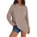 Women's Long Sleeved Base Shirt round Neck Loose Rayon T-Shirt plus Size European And American Style Inner Layer Top_ecoleips.com