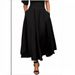 Women's Clothing High-Waisted Pleated Skirt With Side Slit Belt And Pockets Women's Retro Style Full Skirt_ecoleips.com