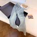 Women's High-Waisted Slim-Fitting Flared Jeans Sparkly Star Rhinestone Detail American Style Petite Spring Horse-Length Pants_ecoleips.com