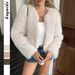 Elegant Faux Fur Coat For Women – Winter Luxury Outerwear, Soft & Warm (Khaki/Off-White/Brown, S-XL)_ecoleips.com