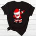 Cross-border Clothing: Merry Christmas, Christmas Tree, Santa Claus, Fashionable Shirt, Plus-size Women's Base Shirt_ecoleips.com